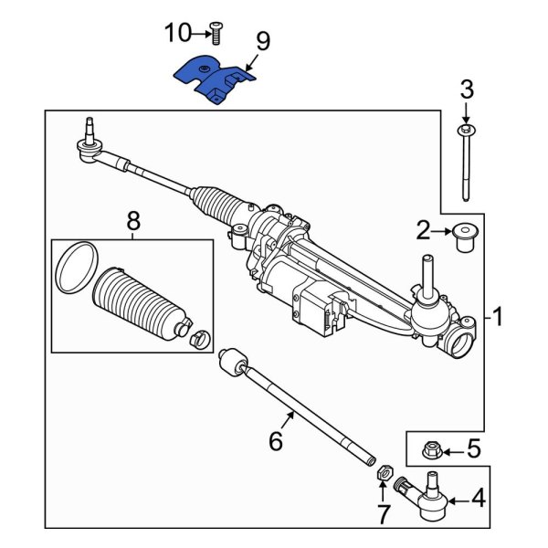 Rack and Pinion Heat Shield