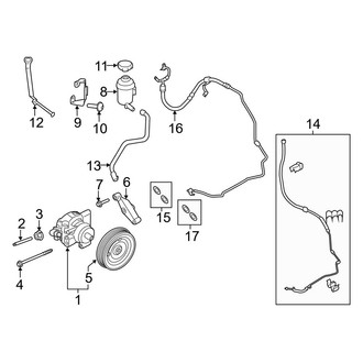 Ford OE - Steering Gear & Linkage - Pump & Hoses (Hydraulic), (3.2L)
