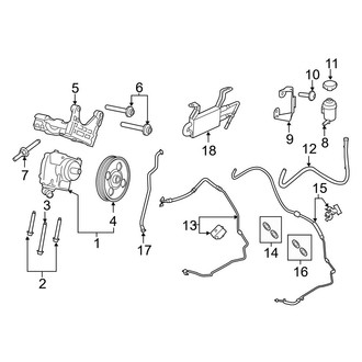 Ford OE - Steering Gear & Linkage - Pump & Hoses (Hydraulic), (3.5L / 3.7L)