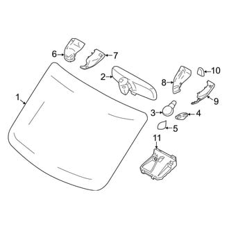 Ford OE - Windshield - Glass (Medium Roof)