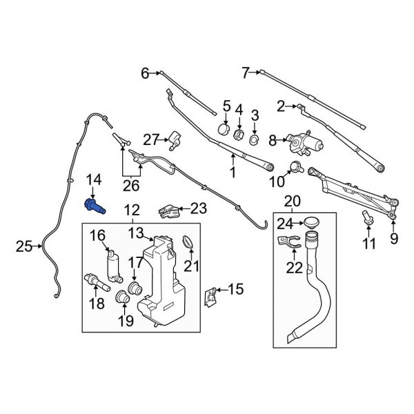 Washer Fluid Reservoir Bolt