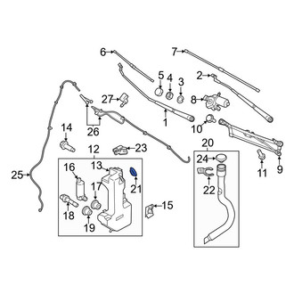 Ford OE - Washer Fluid Reservoir Filler Pipe Seal