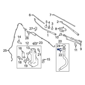 Ford OE - Upper Washer Fluid Reservoir Filler Pipe Bracket