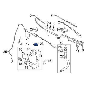 Ford OE - Lower Washer Fluid Reservoir Filler Pipe Bracket