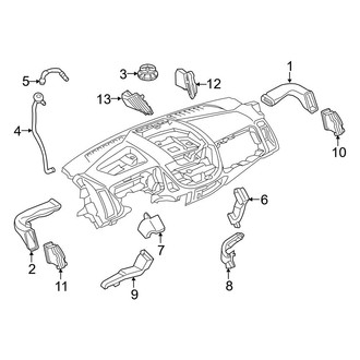 Ford OE - Instrument Panel - Ducts & Louver (Front)