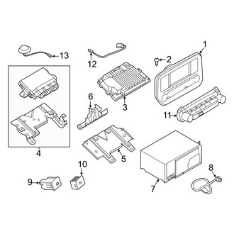 Ford OE - Instrument Panel - Navigation System Components (4" Display)