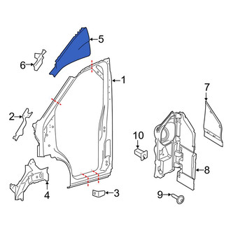 Ford OE - Left Upper Inner Body A-Pillar Reinforcement