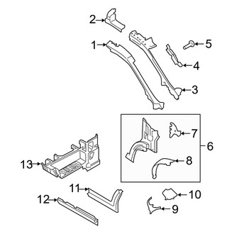 Ford OE - Pillars, Rocker & Floor - Hinge Pillar (Passenger Side)