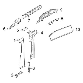 Ford OE - Pillars, Rocker & Floor - Center Pillar (Driver Side)
