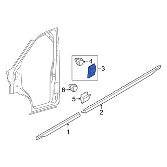Ford OE - Left Upper Body B-Pillar Molding