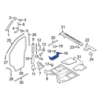 Ford OE - Front Left Door Sill Plate