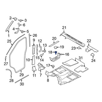 Ford OE - Door Sill Plate Bolt