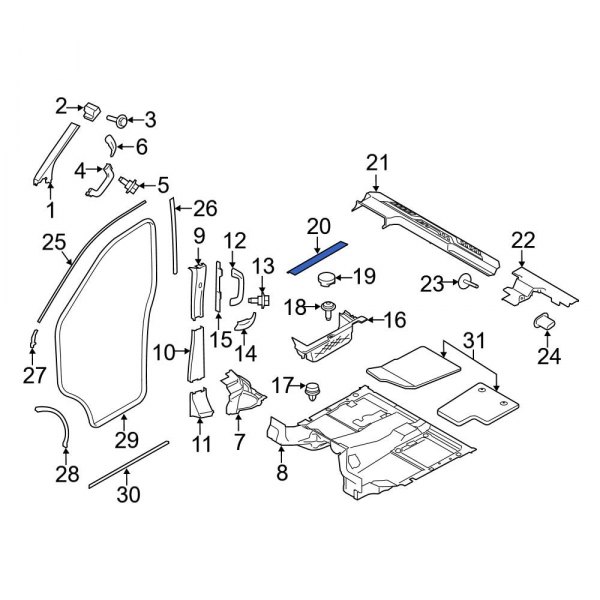 Door Trim Sill Plate Insert