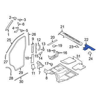 Ford OE - Front Right Door Sill Plate