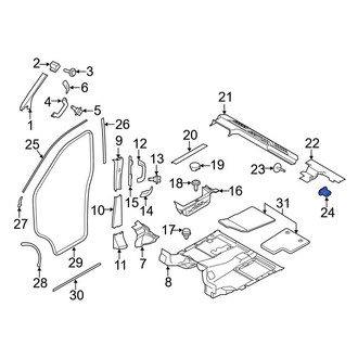 Ford OE - Door Sill Plate Nut