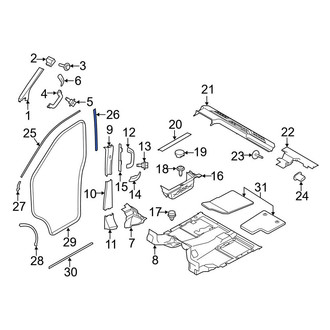 Ford OE - Left Lower Door Seal