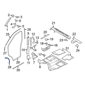 Ford OE - Center Door Seal