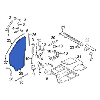 Ford OE - Center Door Seal