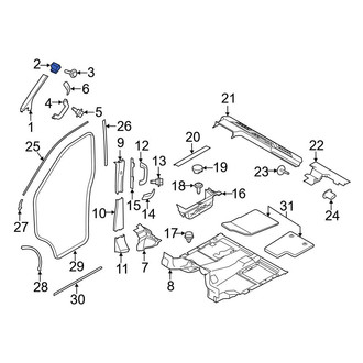 Ford OE - Left Body A-Pillar Trim Panel Insulator