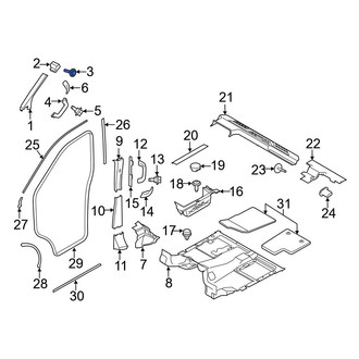 Ford OE - Body A-Pillar Trim Panel Bolt