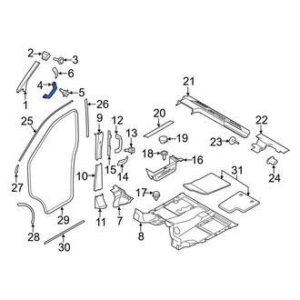 Ford OE - Right Upper Interior Grab Bar