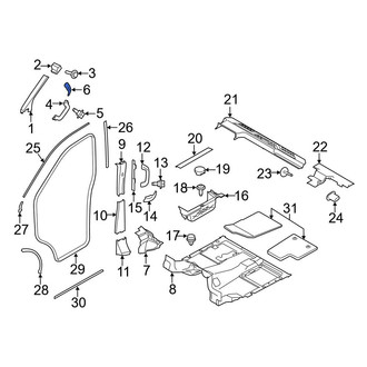 Ford OE - Right Interior Grab Bar Cap