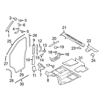 Ford OE - Pillars, Rocker & Floor - Interior Trim