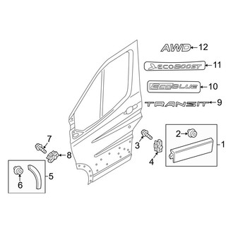 Ford OE - Front Door - Exterior Trim