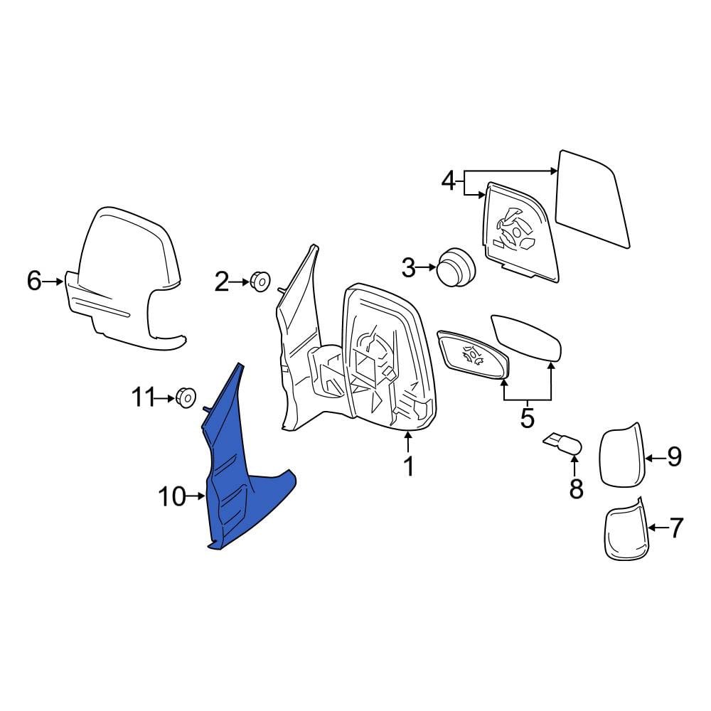 Ford OE CK4Z15214A62AA - Front Right Door Mirror Trim Ring