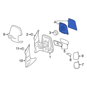 Ford OE - Front Left Upper Door Mirror Glass