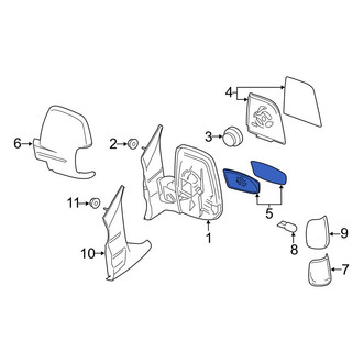 Ford OE - Front Right Lower Door Mirror Glass