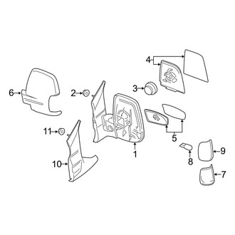 Ford OE - Front Door - Outside Mirrors (With Short Arm Mirror)