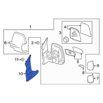 Ford OE - Front Right Lower Door Mirror Cover