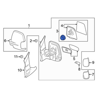 Ford OE - Front Right Door Mirror Drive Motor