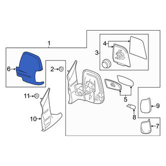 Ford OE - Front Left Upper Door Mirror Cover