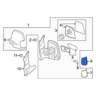 Ford OE - Front Right Lower Door Mirror Cover