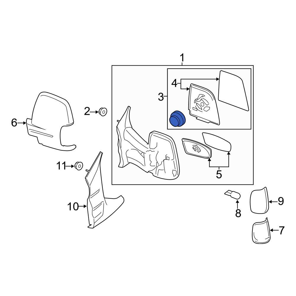 Ford OE CK4Z17682A Right Door Mirror Hardware Kit