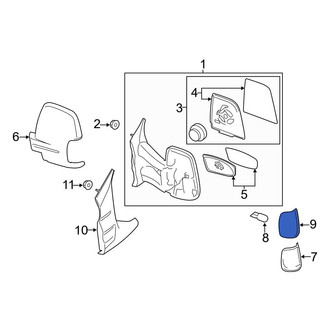 Ford OE - Front Left Lower Door Mirror Cover