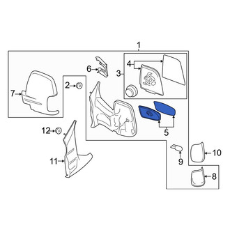 Ford OE - Front Right Lower Door Mirror Glass