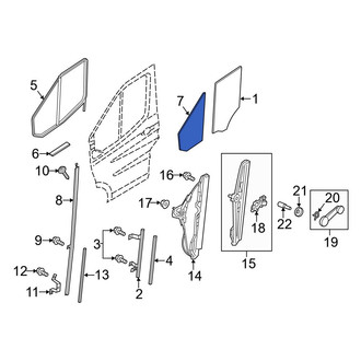 Ford OE - Front Left Vent Window Assembly