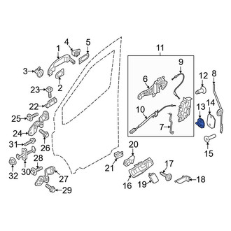Ford OE - Front Door Lock Striker Plate