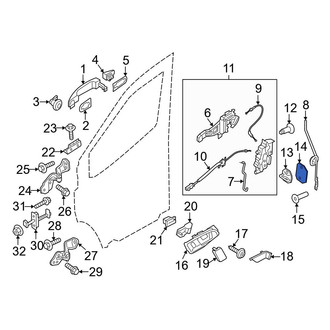 Ford OE - Door Lock Striker Plate Gasket