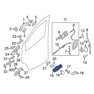 Ford OE - Front Left Inner Interior Door Handle