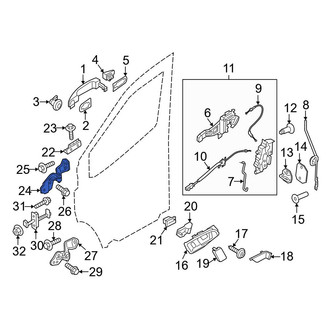 Ford OE - Front Left Upper Door Hinge