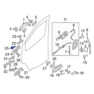 Ford OE - Upper Door Hinge Bolt