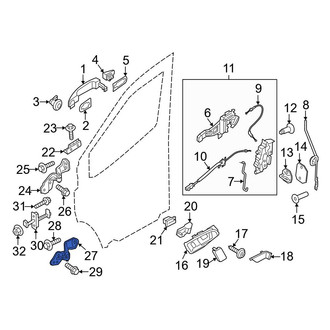 Ford OE - Front Left Upper Door Hinge
