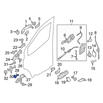 Ford OE - Upper Door Hinge Bolt