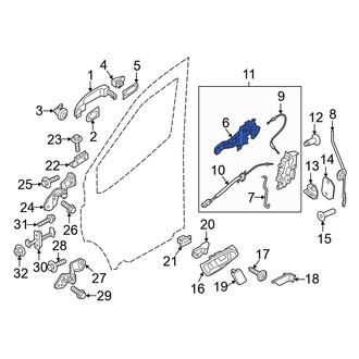 Ford OE - Front Right Exterior Door Handle Base
