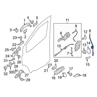 Ford OE - Front Right Door Lock Operating Rod