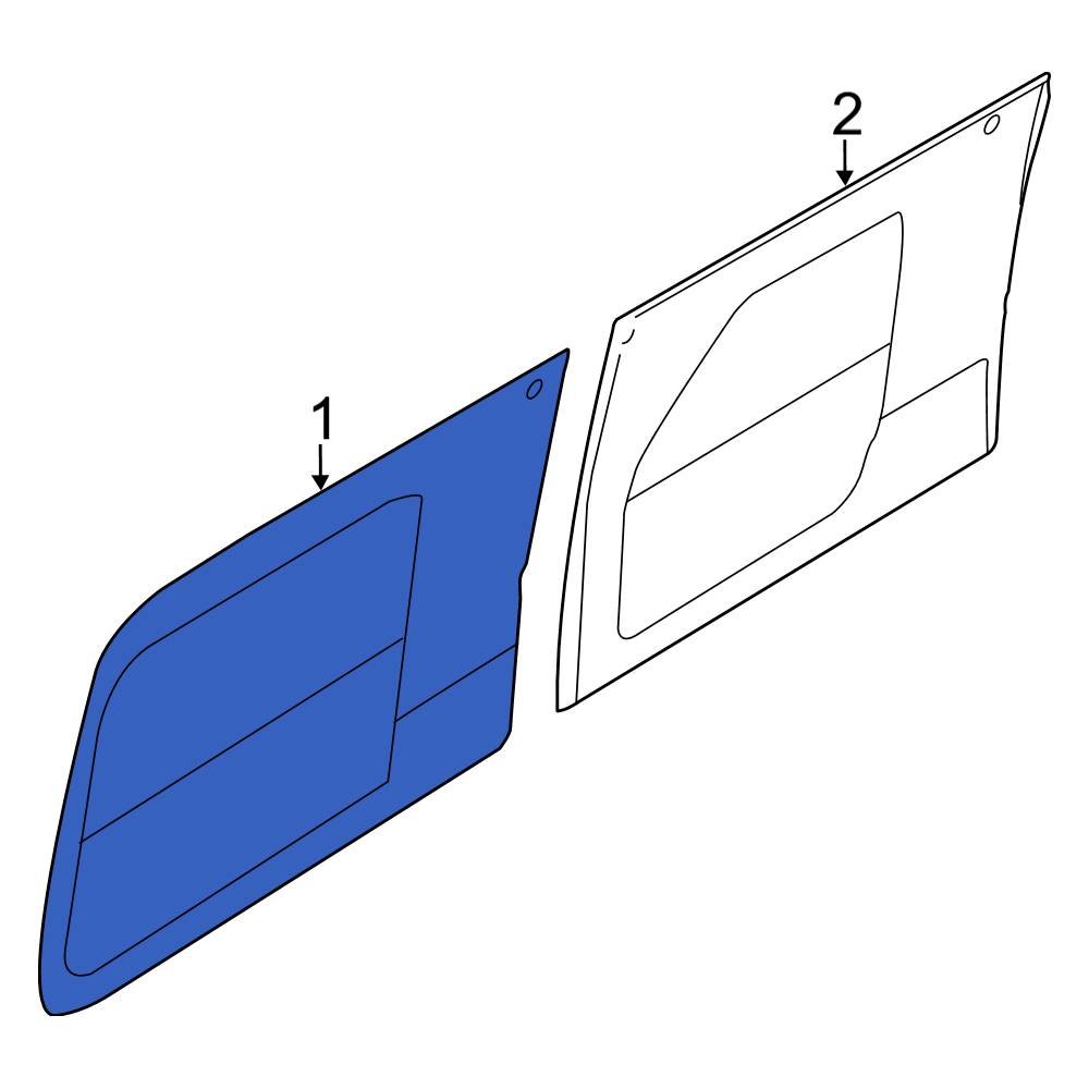 Ford OE EK4Z6129710G Center Front Door Glass